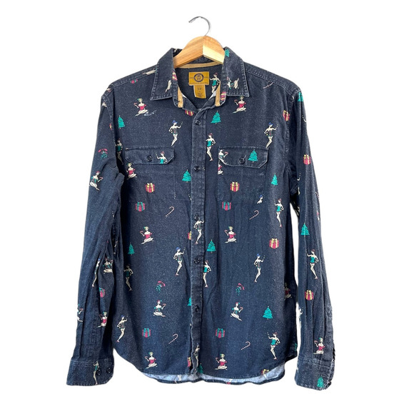 Men's Vintage Stapleford Pin-Up Girl Button Up Shirt S - Picture 1 of 7